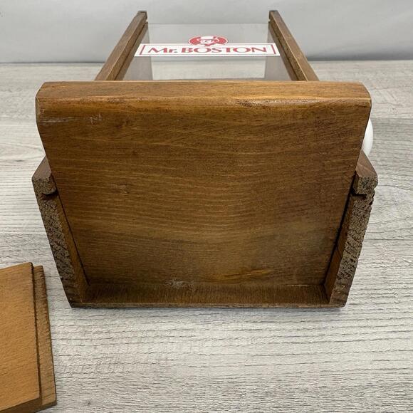 Vintage Mr. Boston Wooden Match / Toothpick Dispenser - Rare Barware Advertising - Picture 9 of 9